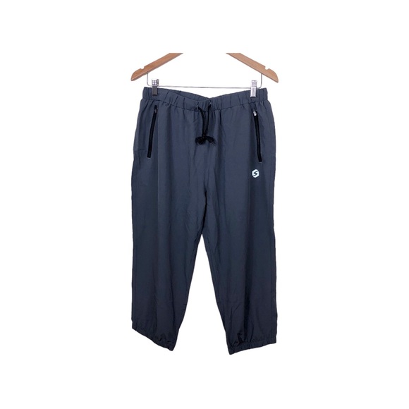 SPOWIND   Women’s Lightweight Joggers Capri Pants Elastic Waist Pockets L - Picture 4 of 11